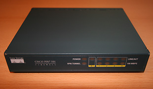 Cisco Pix 501 SOHO firewall appliance, front view